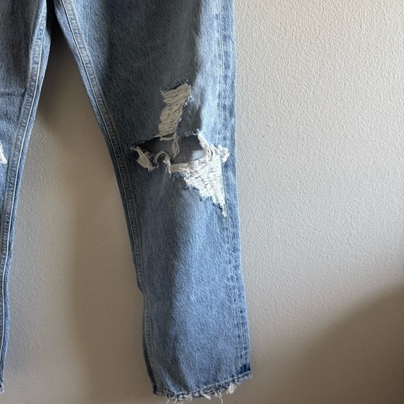 Agolde 90s Jeans Distressed Mid-Rise Button Fly Jeans size 25 - Picture 7 of 11